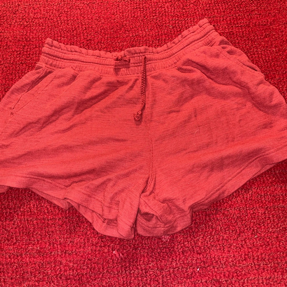 Aerie Warm Red Knit Shorts